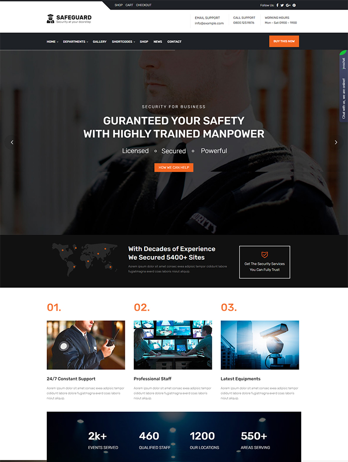 Safeguard - Home Security WordPress Theme
