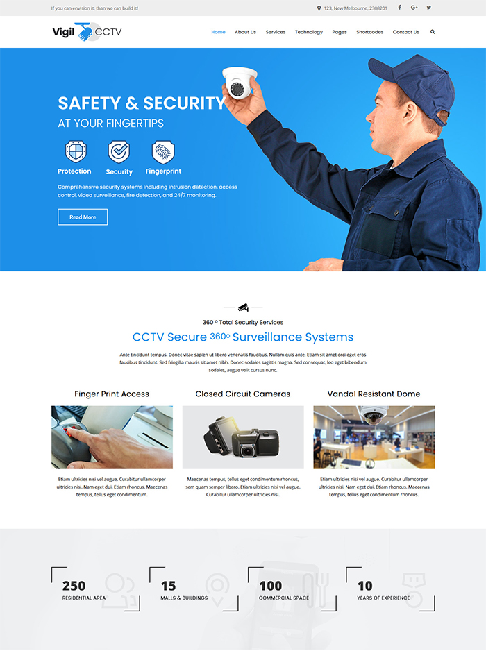 Vigil - CCTV, Home Security WordPress Theme