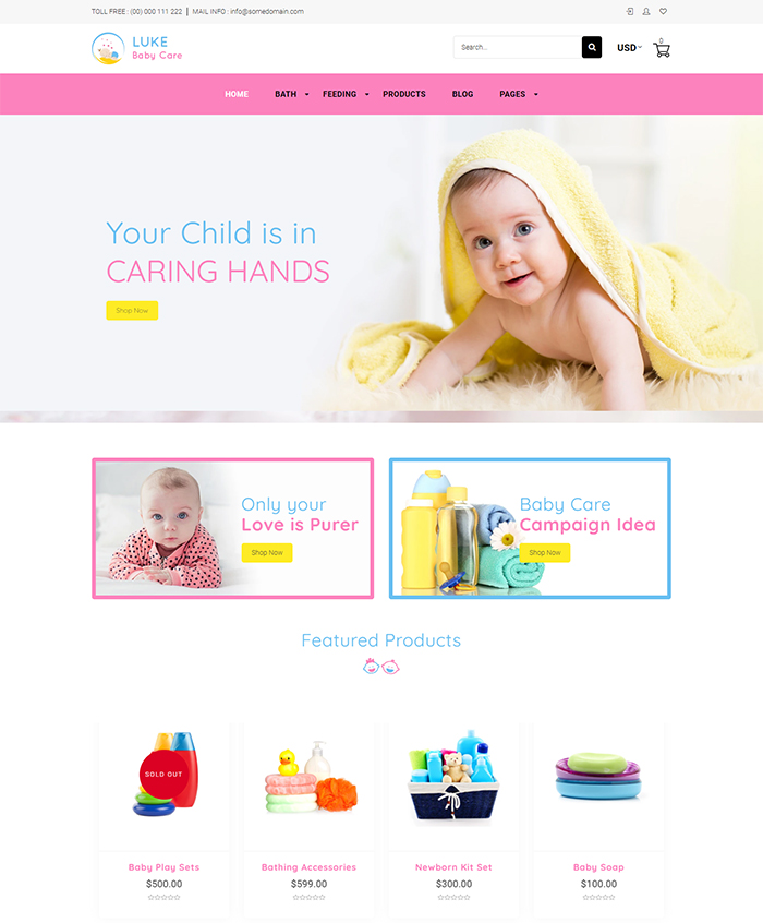 Luke - Toys Store, Baby Shopify Theme
