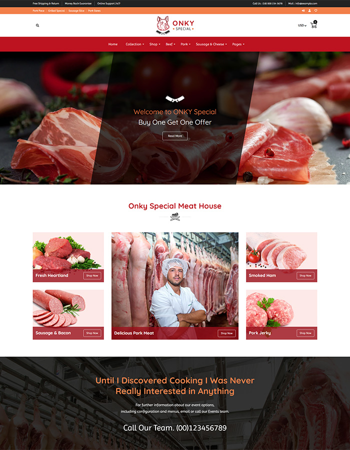 Shopify Themes for Meat 