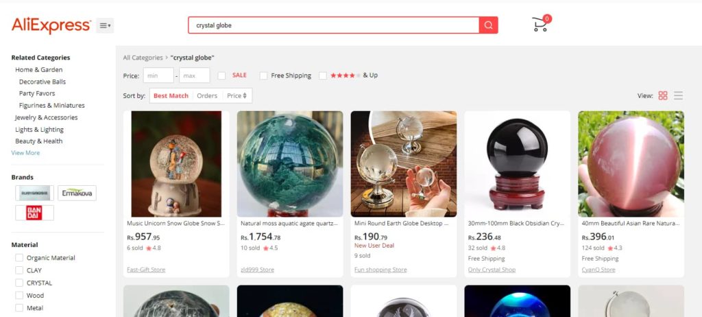Aliexpress Search Result For Crystal Globe
