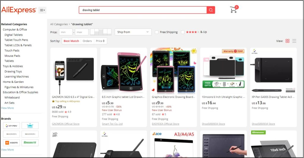 Aliexpress Search Result For Drawing Tablet
