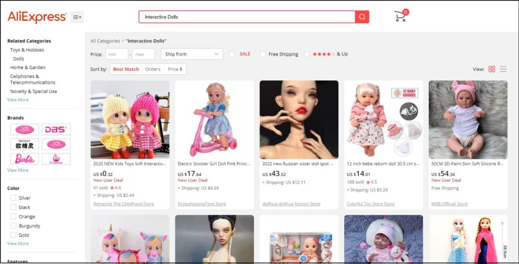 Aliexpress Search Result For Interactive Dolls