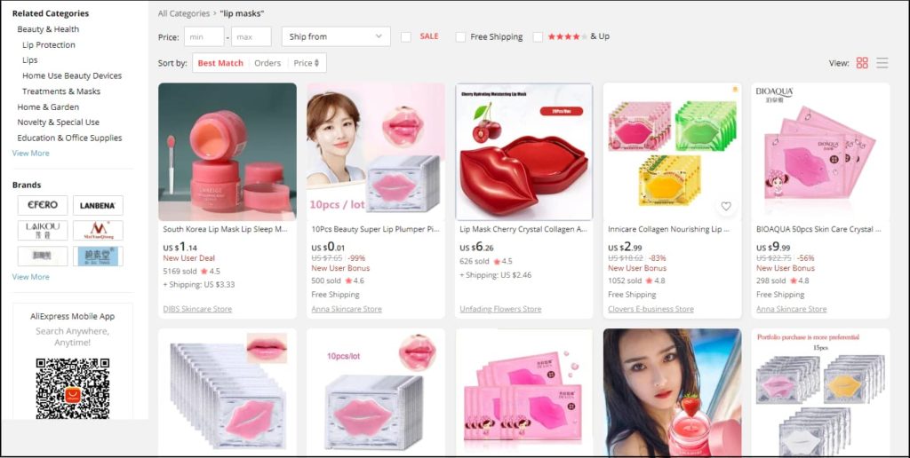 Aliexpress Search Result For Lip Mask