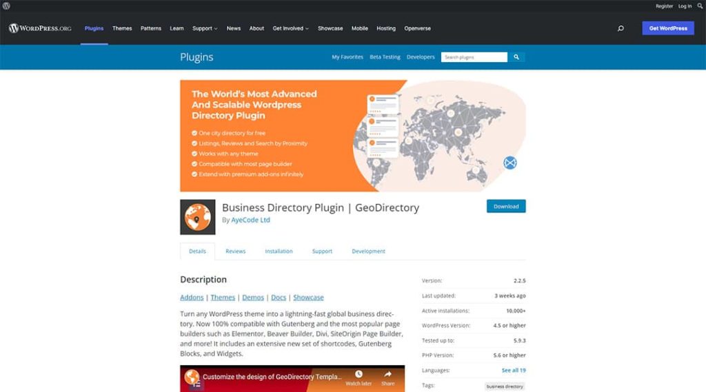 Business Directory Plugin Geo Directory
