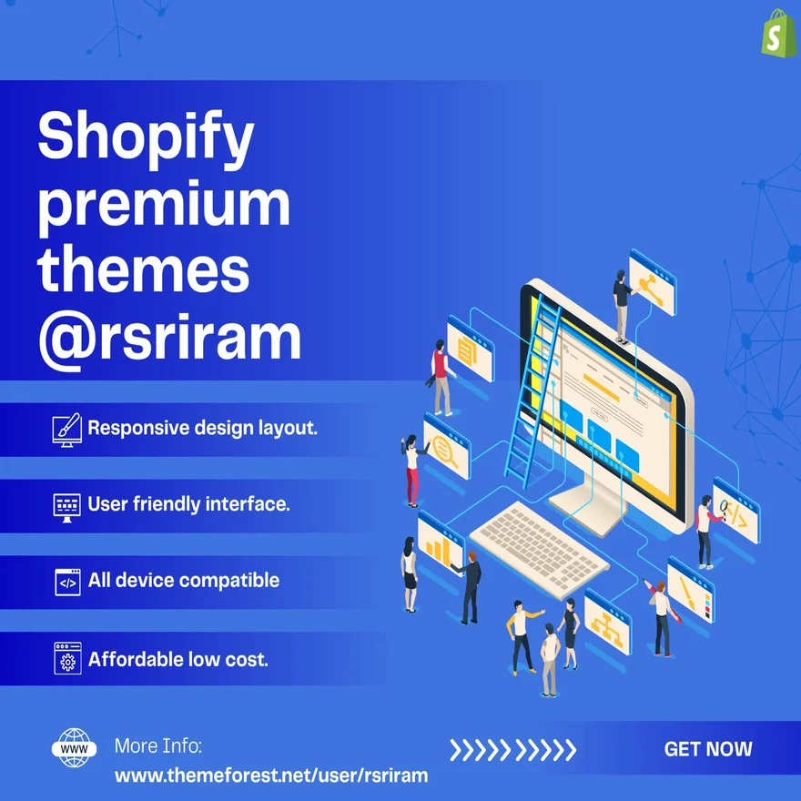 Shopify premium themes for download.