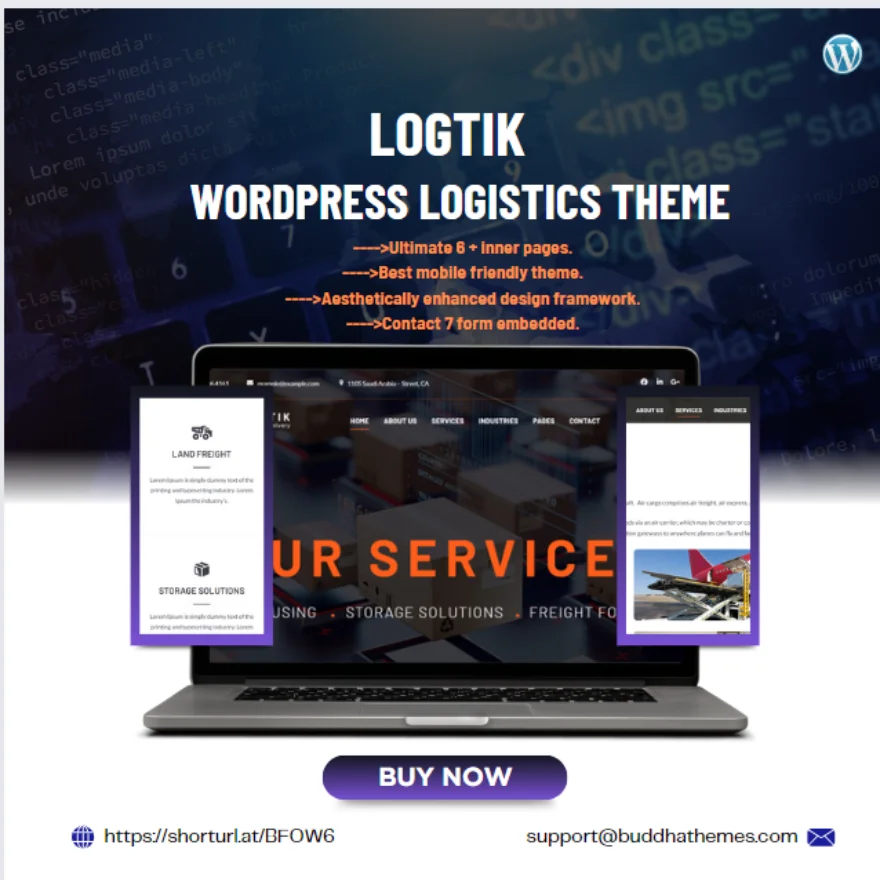 Logistics wordpress theme